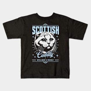 Cuddly Scottish Fold Kids T-Shirt